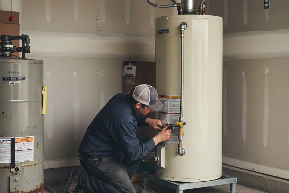 Water heater and shutoff valve replacement in Royal